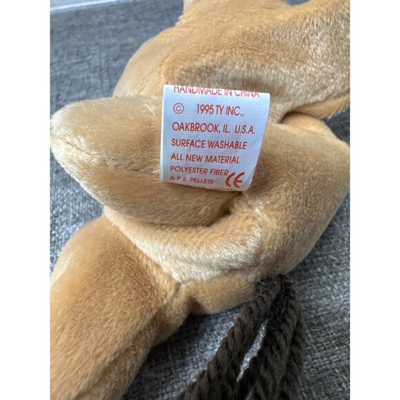 Vintage Ty Beanie Babies Derby The Horse w/ Star Plush Toy Collectible - Picture 7 of 8